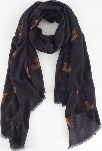 Boden Printed Scarf Greys Corgi Boden, Greys Corgi