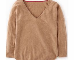 Relaxed Cashmere V-neck Jumper, Brown 34264150