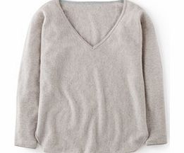Relaxed Cashmere V-neck Jumper, Grey 34264333