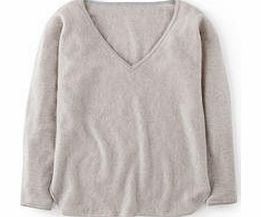 Relaxed Cashmere V-neck Jumper, Grey 34264416