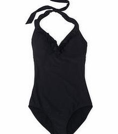 Boden Ruffle Swimsuit, Black,Tutti Frutti