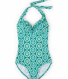 Boden Ruffle Swimsuit, Lotus Woodblock,Tutti Frutti