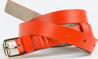 Boden Skinny Belt Orange Red Leather Boden, Orange Red