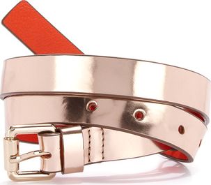 Boden Skinny Belt Rose Gold Metallic Leather Boden,