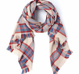 Boden Skye Scarf, Cream Check,Red 34232025