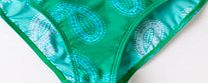 Sorrento Bikini Bottom, Peacock Green Paisley