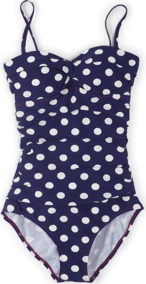 Boden Sorrento Swimsuit Sailor Blue Spot Boden, Sailor