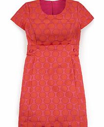 Spot Jacquard Dress, Blue,Orange 34301283