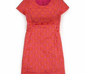 Spot Jacquard Dress, Blue,Orange 34301358