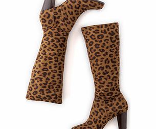 Boden Stretch Heeled Boot, Tan Leopard 34218289