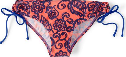 String Bikini Bottom, Sunset Red Mono Floral