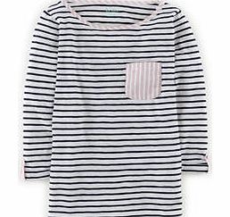 Stripe Pocket Tee, Ivory/Navy 34341032