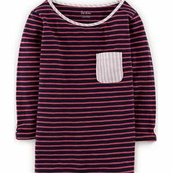 Stripe Pocket Tee, Navy/Rose Bloom 34341115