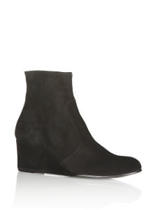 Suede Wedge Ankle Boots