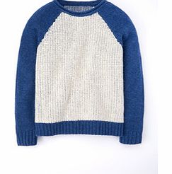 Textured Stitch Jumper, Blue and