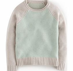 Textured Stitch Jumper, Blue/Grey,Gold