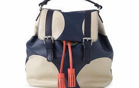 Boden The Backpack, Navy Big Spot,Silver Metallic