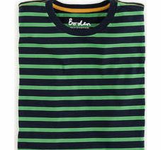 Washed T-shirt, Navy/Lime Breton,Light