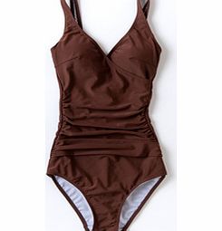 Wrap Front Swimsuit, Mocha,Dark Turquoise 33923715