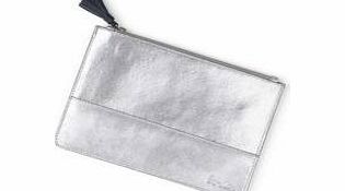 Boden Zip Top Pouch, Silver