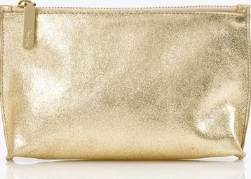 Boden Zip Top Pouch Soft Gold Metallic Boden, Soft