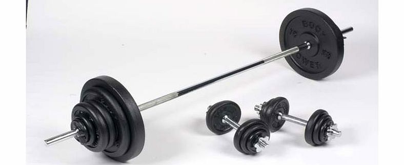 Body Power 102Kg 7FT Combi Standard Weight Set