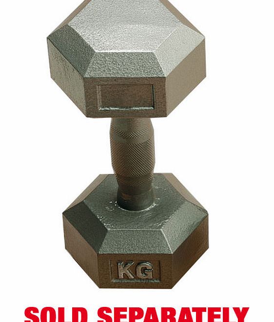 Body Power 10Kg Hex Dumbbell (x1)