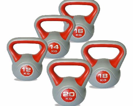 Body Power 12-20kg Vinyl Kettlebells Set of 5