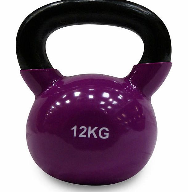 Body Power 12kg Vinyl Coated Kettle Bell (x1)