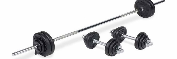 Body Power 50Kg 5FT Combi Standard Weight Set