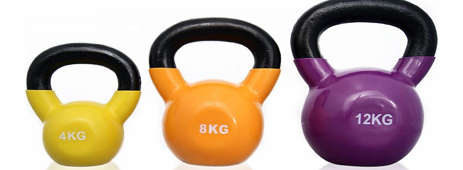 Body Power Toning Vinyl Coated Kettle Bell Set