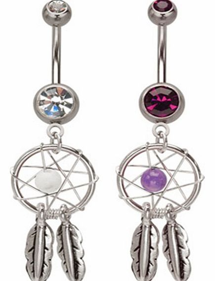 Dream Catcher Navel Bar NDG-5159AM