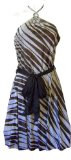 Miss Sixty Kat Zebra Print Dress, White and Brown, Large.