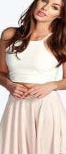 boohoo A Line Skater Skirt - nude azz05533