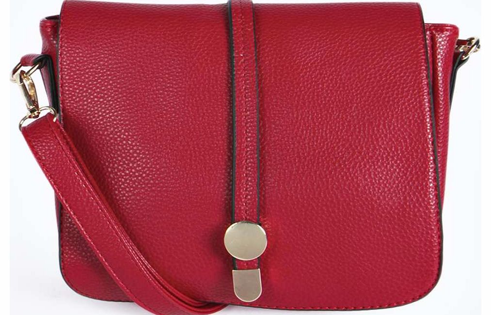 boohoo Aimee Strap Around Saddle Cross Body Bag - red