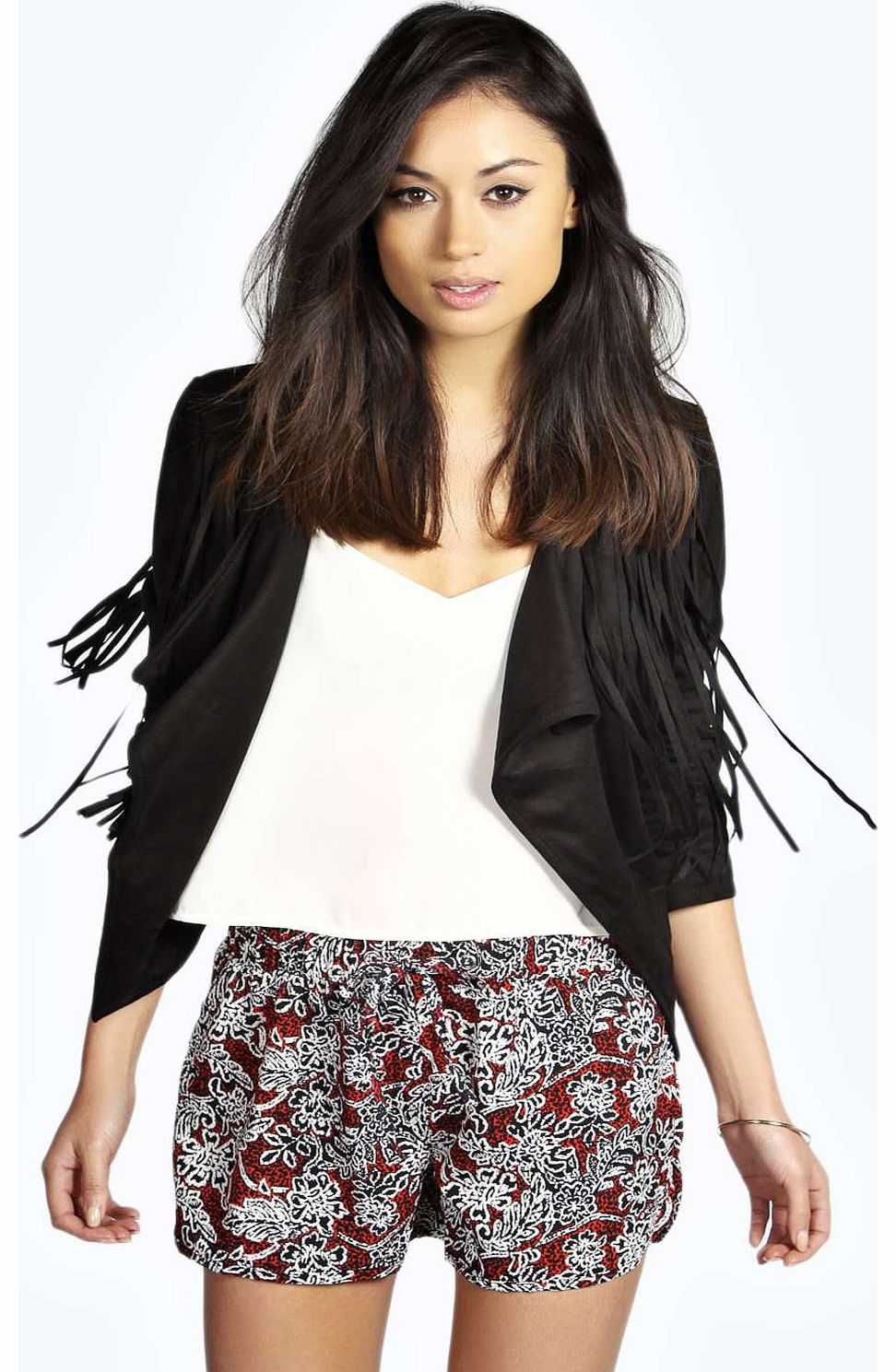 Alicia Printed Drawstring Running Shorts - multi