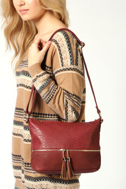 Amy Zip Detail Cross Body Bag Female