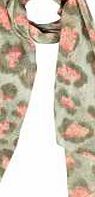 boohoo Animal Spot Lightweight Scarf - red azz07543