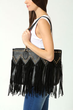 Anya Chevron Tassel Bag Female