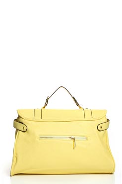 Anya Gold Clasp Trim Large Satchel