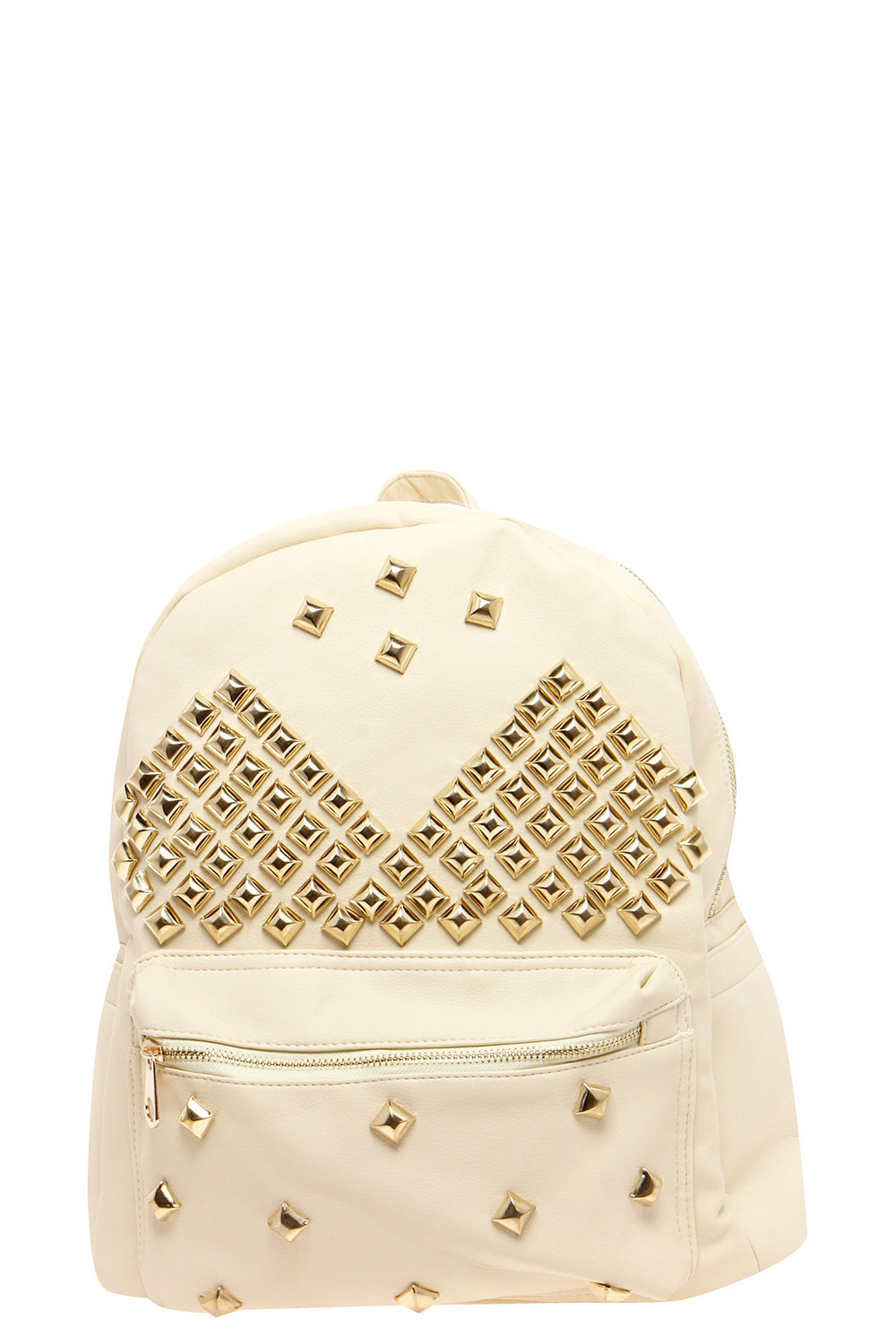 boohoo Beckie Studded Rucksack - cream azz46898