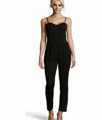 Boutique Lua Lace Trim Tailored Jumpsuits -