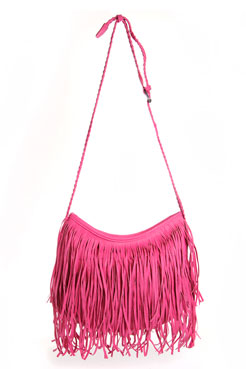 Camille Fringe Detail Plaited Strap Shoulder Bag