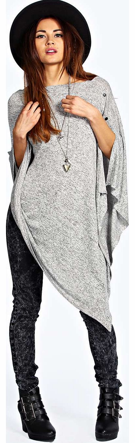 Charlie Knitted Cape - grey azz17760