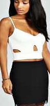 Cut Out Detail Bralet - cream azz34563