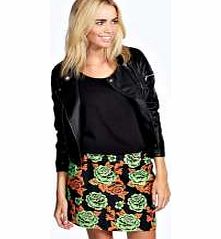 boohoo Elise Jacquard Woven Mini Skirt - multi azz24019
