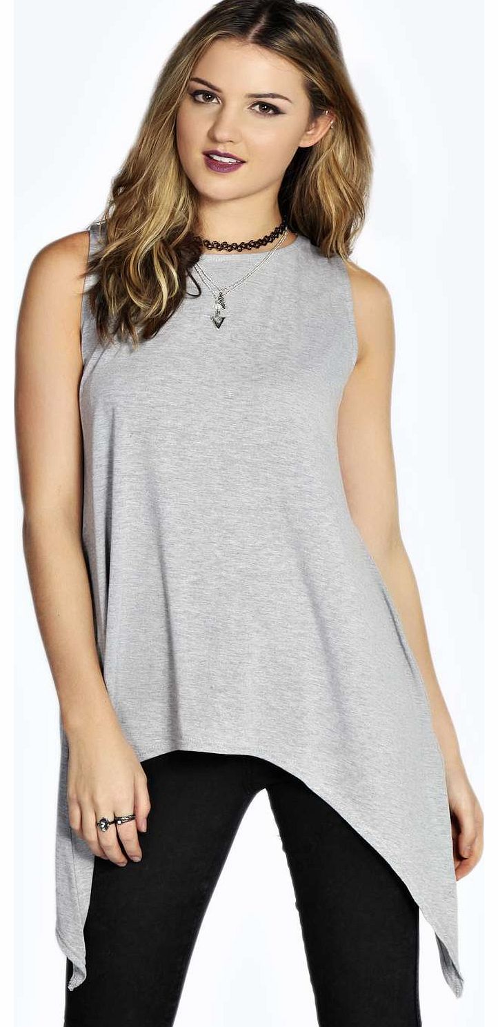 Eloise Hanky Hem Cami - grey marl azz15836