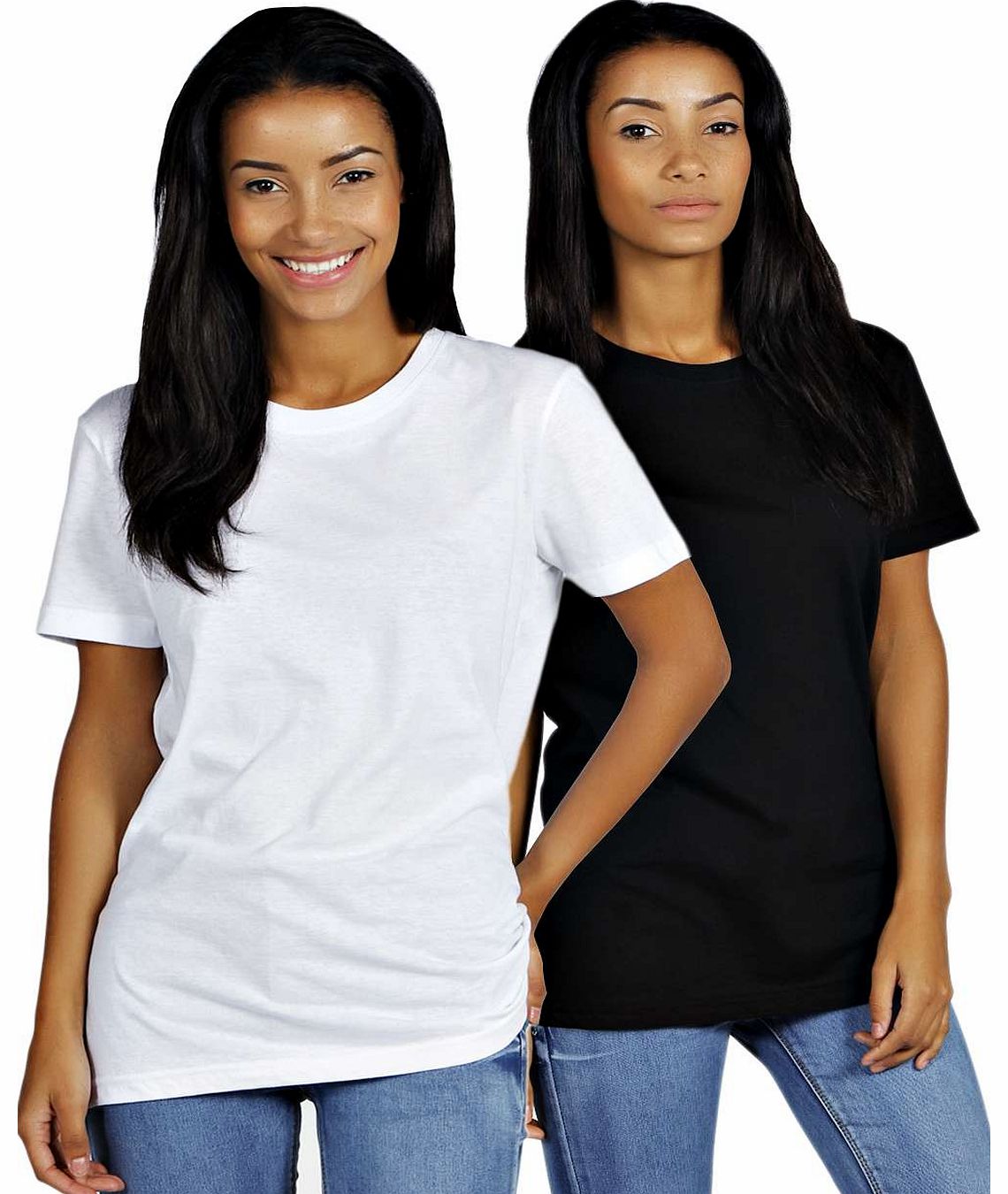 Eve Oversized Crew Neck Tee 2 Pack - multi