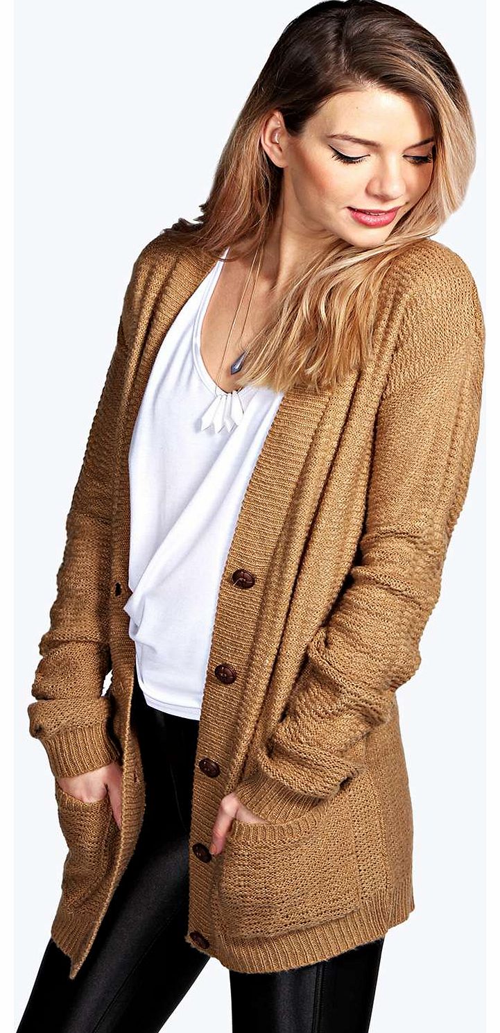 Ewa Boyfriend Soft Knit Patterned Cardigan -