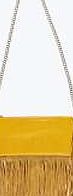 boohoo Fringed Cross Body Bag - yellow azz08268